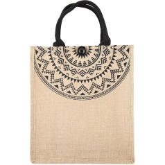 CHICIRIS Handbag, Jute Bag, Shopping Bag, Jute Shopper Bag for Family Lovers, Mother, Friend for Shopping, Picnic, Gift, Travel, Beach (M-M), medium