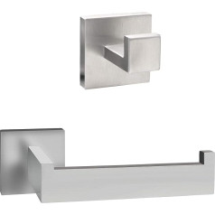 ECENCE tualetes ruļļu turētājs Towel Holder Square Design Vannas istabas piederumi Matēts nerūsējošais tērauds 304