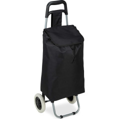 Relaxdays Folding Shopping Trolley with Removable Bag 28 L with Wheels H x W x D 92.5 x 42 x 28 cm, Choice of Colours