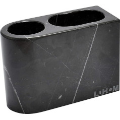 LUHOM LUJOSO HOGAR MEXICO Monterrey Marble Toothbrush Holder, высокое качество, держатель для ручки, контейнер для макияжа, элегантное украшение под мрамор, черный