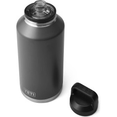 Бутылка YETI Rambler из нержавеющей стали с вакуумной изоляцией и крышкой Sip, антрацит, 1,8 литра