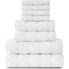 GC GAVENO CAVAILIA Boston Towel Balls, Cotton, White, 8Pc Bale Set, 8