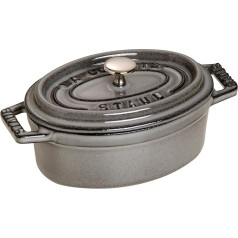 Staub 1101118 Mini ovāls kokteiļlietu katls, 11 cm, grafīta pelēks