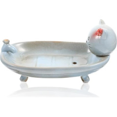 Cabilock Drain Soap Dish Grima paplāte Juvelierizstrādājumu paplāte Grima sūkļu turētājs Vannas istabas ziepju organizators Izlietnes ziepju trauki Dušas ziepju trauki Mazs ziepju trauks