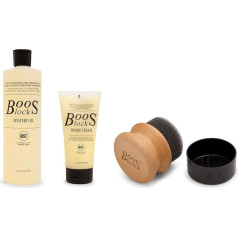 Boos Blocks® MYSCRMAPP dēļu kopšanas komplekts: Mystery Oil (koksnes kopšanas eļļa) 473 ml pudele un 148 ml tūbiņa Board Cream (koksnes kopšanas krēms) un apaļais aplikators, 2 gab. iepakojums