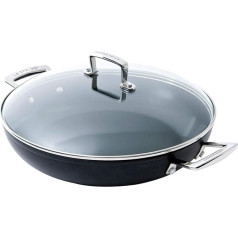 Le Creuset 51107240010502 Aluminium Non-Stick Professional panna ar vāku, diametrs 24 cm, piemērota visām plītīm, ieskaitot indukcijas, antracīts/sudrabs