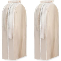 2 iepakojuma piekaramie apģērbu maisiņi 110 cm piekaramie apģērbu maisiņi organizatora drēbju skapja soma aizzīmogota apģērba aizsargu aizsargs uzvalka mēteļa krekla aizsargs (60 × 30 × 110)