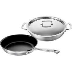 Le Creuset 3 PLY nerūsējošais tērauds, sudraba krāsā, 24 cm