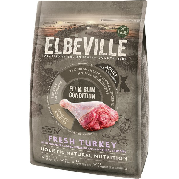 Elbeville Сухой корм для собак - ELBEVILLE Adult Mini Fresh Turkey Fit and Slim Condition 20 кг