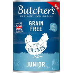 Butchers Konservi kucēniem : Butchers DOG Original Junior with chicken chunks in Jelly 400g