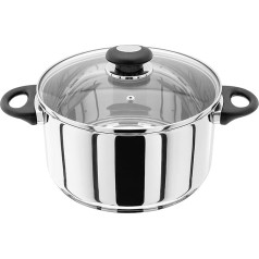 Judge Essentials HP37 - Liela izmēra edelstahl-kasserolle mit zwei Griffen - induktionsgeeignet - backofen- und spülmaschinenfest - 10 gadu garantija - 24 cm - 4,3 litri