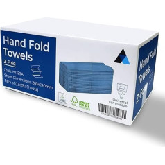 Z-fold paper towel, 1 ply, 600 blue sheets, extra strong and super absorbent, 15 sleeves