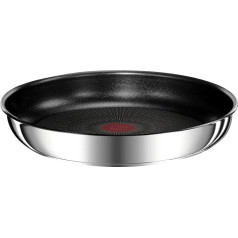 Tefal Ingenio Preference 28 cm panna, nerūsējošais tērauds, drošs nesadalāms pārklājums, indukcija, universāla, ietaupa vietu, temperatūras indikators, L9730602