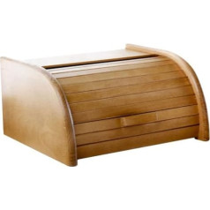 Wooden Bread Box Roll Up or Fold Down Various Versions Available Wood Brown Large