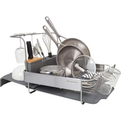 KitchenAid izvelkamais trauku nosusinātājs 45 cm, kokogles krāsā