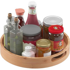 Homerays Lazy Susan organizators, 12 collu 360 grādu rotējošs garšvielu turētājs, rotējošs rotējošs skapja organizators, rotējošs garšvielu turētājs virtuves skapītim (bez tieša kontakta ar pārtiku), M