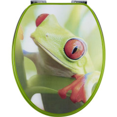 Diaqua Paris 31171001 Tualetes sēdeklis 3D Slow Motion Frog MDF 100% FSC 42 līdz 47 x 37,2 cm