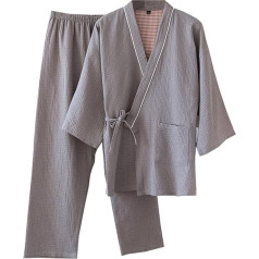 OWLONLINE Japāņu stila pidžama Japāņu kimono uzvalks no marles kokvilnas