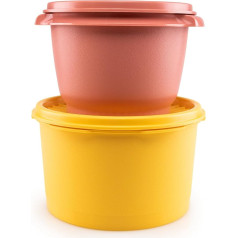 Tupperware Saules trauku komplekts 1 x 600 ml Dusky Pink + 1 x 910 ml Yellow