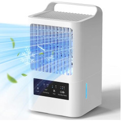 OMISOON Mobile Klimaanlage 800ml, 4 in1 Mobiles Klimagerät, 120° Oszillation, 3 Lüftergeschwindigkeiten, 2 Nebelmodi, Mini Klimaanlage mit Griff, Tragbarer Luftkühler Geeignet für Schlafzimmer, Büro