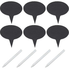 Angoily siera marķieri Charcuterie Slate siera plate Slate siera plāksnes siera etiķetes zīme kāzu dzimšanas dienā kokteiļu ballīte vakariņas pārtika (ovāla forma) Pack of 6