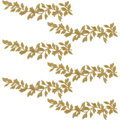 WEBEEDY Pack of 6 Leaves Appliques, Clematis, Lace Trim, Leaf Pattern, Sew-On Patches for DIY Costume Arts Crafts Projekti