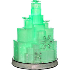 WeRChristmas Künstlicher Musical Farbwechsel LED Weihnachten Geschenk Box Tower Szene Dekoration, Kunststoff, mehrfarbarbig, 29 cm