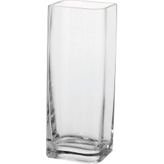 LEONARDO HOME Kasten-Vase Lucca, moderne Blumenvase, handgefertigtes Unikat in rechteckiger Form aus Glas, H 30 x B 11-cm, 014327