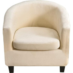 BEEK HKFU Krēsla pārvalks Stretch Velvet Protector 2-diegu krēsla pārvalks Cocktail Plush Slipcovers Tullsta Chair Light, akrils, gaiši bēšs