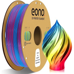 EONO Silk Tri-Colour PLA filaments 1,75 mm 3D printeru koekstrūzijām PLA filaments 1 kg, daudzkrāsains PLA 3D printeru filaments, Silk PLA sarkans/zelts/zils