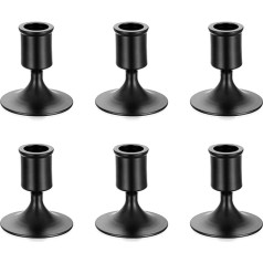 Sziqiqi Candle Holder Black for Wedding Table Decoration - sveču turētājs Dekoratīvs sveču turētājs mētelim Kamīns Dzīvojamā istaba galda apdare Pack of 6 Style 1