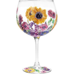 Lynsey Johnstone Hand Painted Sunflower Gin Glass with Gift Box