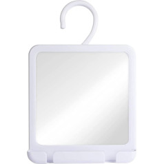 Mirrorvana Shower Mirror Anti-Fog Hanging - Зеркало для душа с держателем для бритья, зеркало-душ с антитуманом для ванной комнаты (пластик, 20 x 18 см)