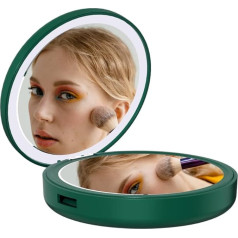 Momoho Pwer Bank with Mirror 5000mAh Hand Warmer Pocket Heater, Portable Makeup Mirror with Female Light, Gifts for Women - Exquisite Makeup Mirror Outdoor