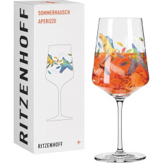 RITZENHOFF 2841011 Aperitīva glāze 500 ml - Summer Rausch No. 11 Series ar krāsainu papagaiļu motīvu - Ražots Vācijā