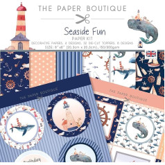 Paper Boutique Papīra komplekts Seaside Fun, daudzkrāsains, 8 x 8 collas