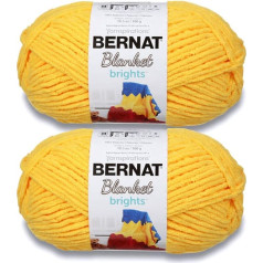 Bernat Blanket Brights School Bus Yellow dzija - 2 iepakojumi pa 300g - Poliesters - 6 Super Bulky - 220 metri - Adīšana / tamborēšana