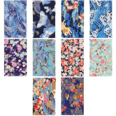 HEALLILY 10 gab. japāņu stila kokvilnas auduma Patchwork Quilting Sewing Patchwork Various Patterns DIY Scrapbooking Crafts