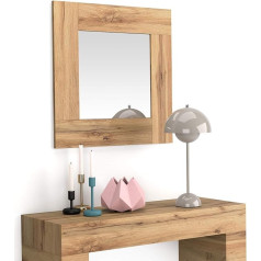 MOBILI FIVER, Evolution Square Wall Mirror Rustic Oak Made In Italy