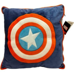 Divas World Marvel Captain America Sign Logo spilvens spilvens dīvāna gultai ērts dekoratīvs miega nakts mājas dekors unikāls dizains bērniem smieklīgi zils 45cm x 45cm