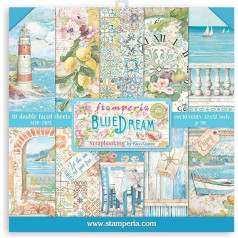 Stamperia SBBL127 Scrapbooking spilventiņš Blue Dream 0,12 x 12 collas