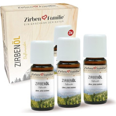 Dabīga priežu eļļa 3 x 10 ml - dabīgs ūdens tvaiku destilāts no Austrijas - no ZirbenKiefern - Šveices priežu dzimtas produkts - pazīstams speciālistiem un viesnīcu nozarē.