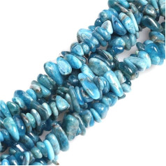 Sweet & Happy Girl'S Store 7-8mm Gemstone Blue Opal Gravel Beads Strands 34 collu Jewellery Making Beads