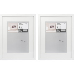 Ikea RIBBA 803.784.23 Liels dziļš fotorāmis 30 x 40 cm (21 x 30 cm A4 matrica), balts (2 gabali)