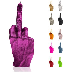 Candellana Mittelfinger Kerze - Mittelfinger Figur - Coole Deko - Gothic Deko - Grunge Deko Kerze - Heavy Metal Deko - Grunge Room Decor - Büro Gadgets - Kerzen Deko - Lustige Kerze Hand FCK