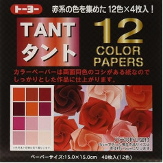 Tant Reds - 6 collas (15 cm) 12 krāsas - 48 lapas