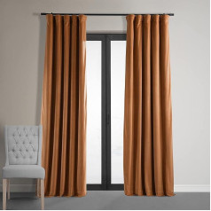 HPD Half Price Drapes Signature Velvet Blackout aizkari guļamistabai, 50 x 120 (1 panelis), VPCH-180408-120, Burnt Pumpkin