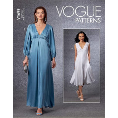 Vogue Patterns V1699-F5 V1699F5 Sieviešu kleita, 42-44-46-48-50, F5 (16-18-20-22-24)