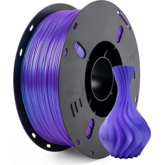 Voxelab PLA 3D printera filaments, PLA filaments, 1,75 mm izmēru precizitāte +/- 0,02 mm, 1 kg spole (1,0 kg), 1,75 mm, nebula violeta krāsā