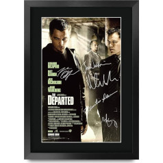 HWC Trading The Departed A3 Framed Signed Printed Autographs Picture Print Photo Display Gift For Film Fans